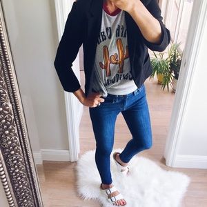 F21 Short Black Blazer